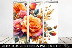Vibrant Orange Roses | 20 oz Tumbler Product Image 2