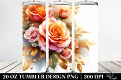 Vibrant Orange Roses | 20 oz Tumbler Product Image 2