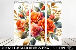 Vibrant Orange Roses | 20 oz Tumbler Product Image 2