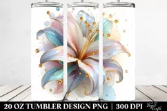 Shiny Pastel Lily | 20 oz Tumbler Product Image 2