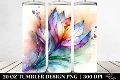 Abstract Wooden Crocus Stained Tumbler|20 oz Tumbler Product Image 2