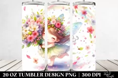 Colorful Fairy Tumbling Spring Petals | 20 Oz Tumbler Product Image 2