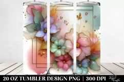 Glossy Impatiens, Watercolor 20 Oz Tumbler Product Image 2