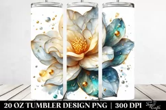 Abstract Shiny Gardenia | 20 Oz Tumbler Product Image 2