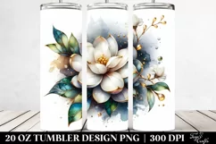 Abstract Shiny Gardenia | 20 Oz Tumbler Product Image 2