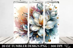 Abstract Shiny Gardenia | 20 Oz Tumbler Product Image 2