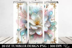 Glossy Gardenia, Watercolor 20 Oz Tumbler Product Image 2