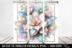 Glossy Gardenia, Watercolor 20 Oz Tumbler Product Image 2