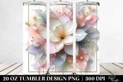 Glossy Gardenia, Watercolor 20 Oz Tumbler Product Image 2
