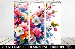 Colorful Cherry Blossom Bouquet Tumbler Product Image 2