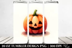 Simple Funny Halloween Clipart, Pumpkin 20 Oz Tumbler Product Image 2