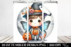 Baby Butterfly Standing on Moon 20 Oz Tumbler Product Image 2