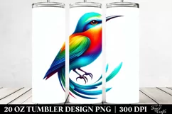 Colorful Whimsical Vibrant Bird | 20 Oz Tumbler Product Image 2