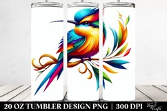 Colorful Whimsical Vibrant Bird | 20 Oz Tumbler Product Image 2