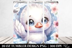 Watercolor Baby Swan Coming from Ice 20 Oz Tumbler Product Image 2