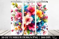 Colorful Cherry Blossom Bouquet Tumbler Product Image 2