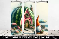 Fairy Tale Gnome Watermelon Tumbler Product Image 2