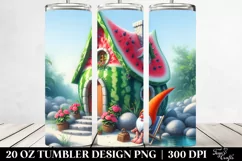Fairy Tale Gnome Watermelon Tumbler Product Image 2