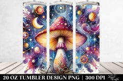 Vibrant Celestial Mushroom Sublimation Clipart Product Image 2