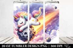 Diving Baby Unicorn Meteor Tumbler Product Image 2