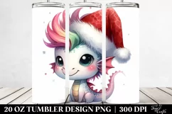 Cute Baby Dragon with Santa Hat, High-Quality 20 Oz Tumbler Product Image 2