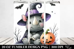 Cute Baby Rhino 20 Oz Tumbler Product Image 2