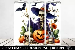 Funny Halloween Skull 20 Oz Tumbler Product Image 2