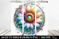 Detailed Shiny Sunflower | 20 oz Tumbler Product Image 2