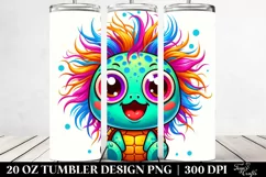 Colorful Baby Turtle Smiling | 20 Oz Tumbler Product Image 2