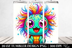 Colorful Baby Turtle Smiling | 20 Oz Tumbler Product Image 2