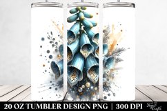 20 Oz Tumbler Sublimation | Foxglove Watercolor Splash Product Image 2