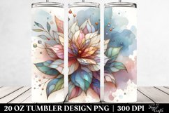 Abstract Wooden Begonia | 20 oz Tumbler Product Image 2