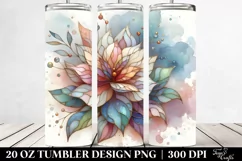 Abstract Wooden Begonia | 20 oz Tumbler Product Image 2