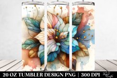 Abstract Stained Begonia Tumbler Product Image 2