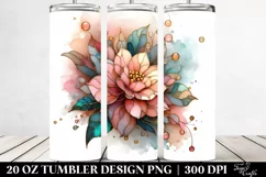 Abstract Wooden Begonia | 20 oz Tumbler Product Image 2
