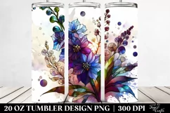 Abstract Stained Delphinium | 20 Oz Tumbler Product Image 2