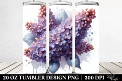 20 Oz Tumbler Sublimation | Lilac Watercolor Splash Product Image 2