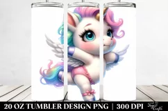 Cute Posing Baby Unicorn | 20 Oz Tumbler Product Image 2