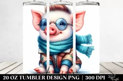 Sitting Baby Pig 20 Oz Tumbler Product Image 2