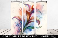 Abstract Pastel Calla Lily Tumbler Product Image 2