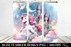Enchanted Castle Sky Unicorn | 20 Oz Tumbler Product Image 2