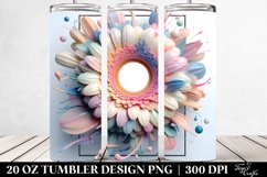 Abstract Pastel Gerbera Tumbler Product Image 2