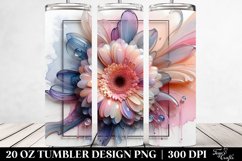Abstract Pastel Gerbera Tumbler Product Image 2