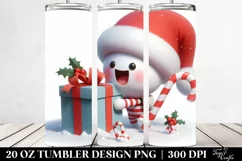 Whimsical Present with Santa Hat 20 Oz Tumbler Product Image 2