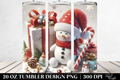 Whimsical Present with Santa Hat, Clipart 20 Oz Tumbler Product Image 2