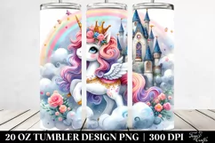 Enchanted Castle Sky Unicorn | 20 Oz Tumbler Product Image 2