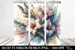 Abstract Pastel Gladiolus Tumbler Product Image 2
