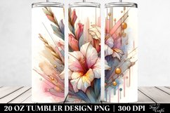 Abstract Pastel Gladiolus Tumbler Product Image 2
