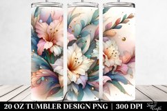 Abstract Pastel Gladiolus Tumbler Product Image 2