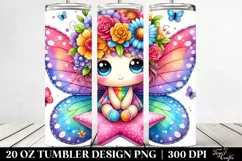cute Butterfly Sitting on Star | 20 oz Tumbler Product Image 2